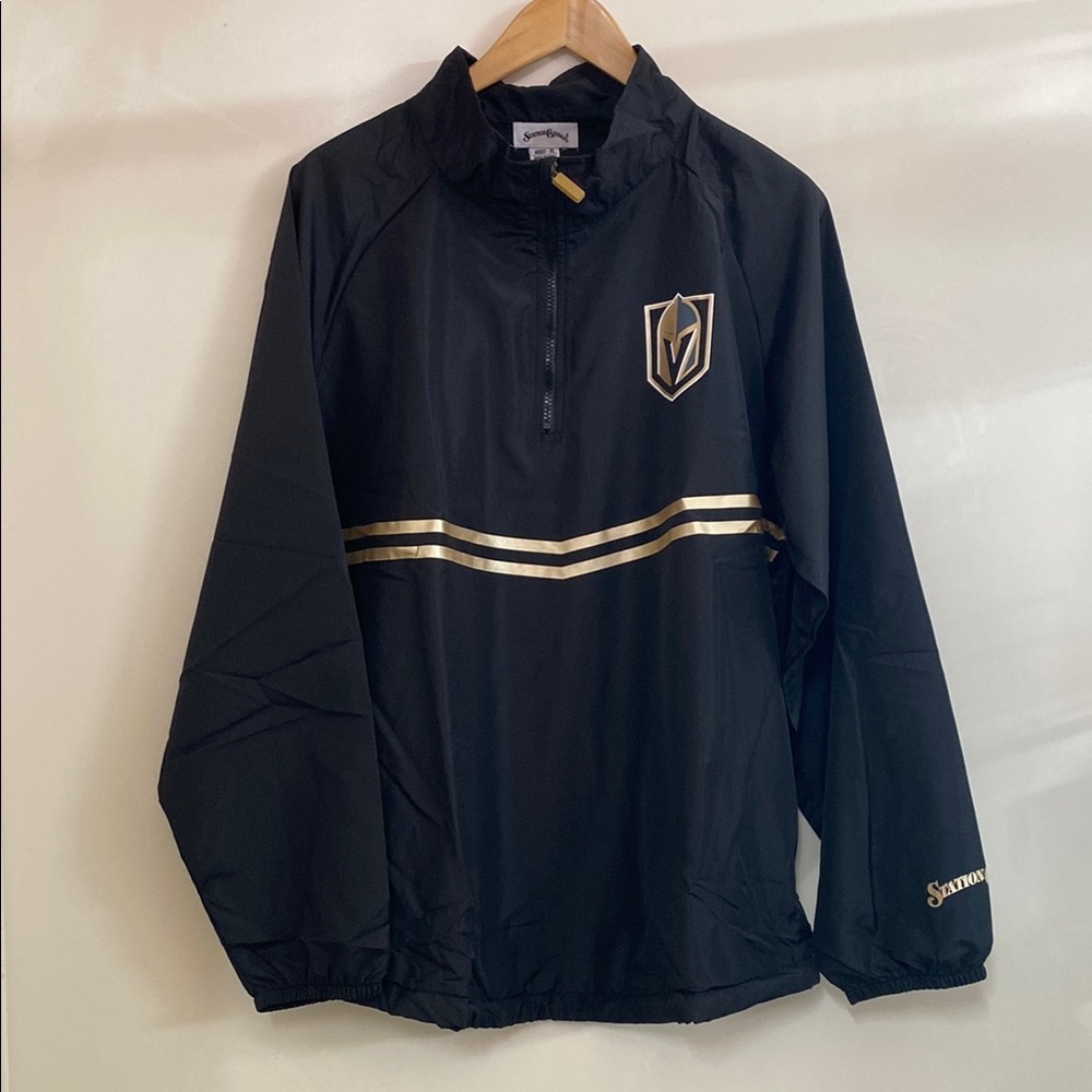 Black and Gold Pullover Jacket